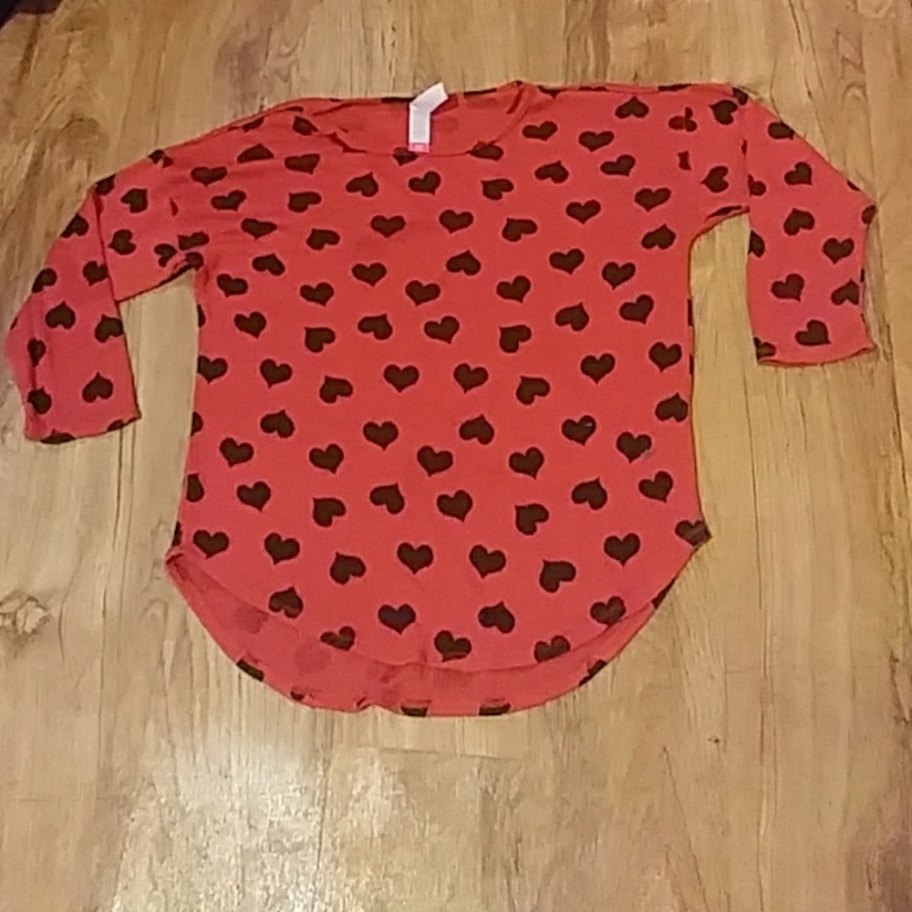 Red and black heart shirt
